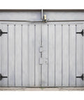 Double doors with Six Pack Heavy Duty 5 Inch Gate Hinges Strap Hinges For Barn Doors Shed Doors Outdoor T Hinge For Wood Fence