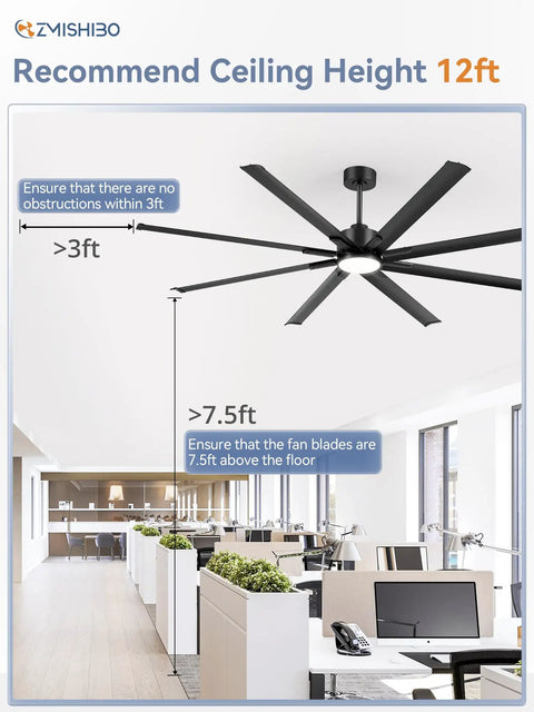 Rock Solid 36 Inch Ceiling Fan Downrod Extension Rod With Tight Coupler And Quick Wire Hookup Using 1 Inch Tubular Steel In Smooth Black Coating For No Sweat High Roof Installation in office setting.
