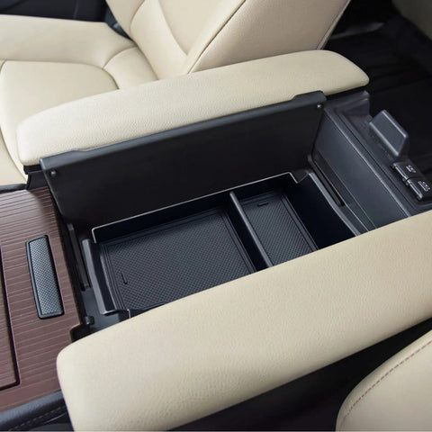 Console Organizer For Toyota Sienna 2021 2022 2023 2024 2025 2026, Armrest Center Tray, Secondary Storage, ABS Plastic, Easy USB Cord Access