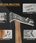 Heavy Duty Magnetic Roofing Hammer For Hands Free Hustle Powerful Nail Magnet with sliding gauge and embedded neodymium magnet