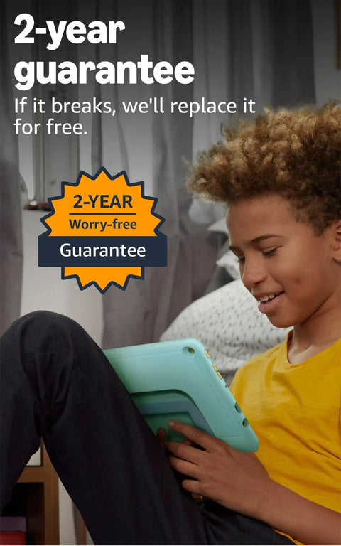 Dope Yet Durable Kids Tablet With A Snappy Eight Inch Hd Display 64 Gb Memory and 2-year worry-free guarantee.