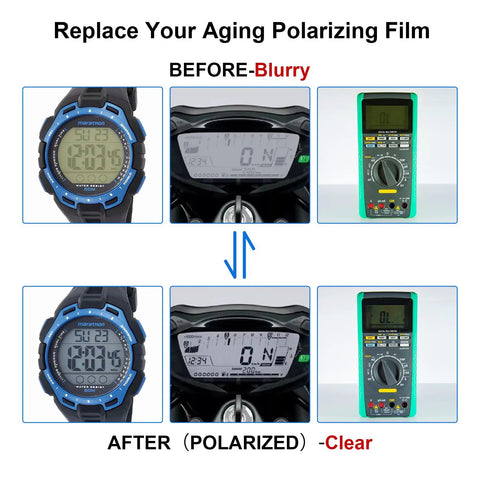 Polarizing Film 2 Pack 7.8x11.8 Inches Adhesive Polarized Sheets For Photography And LCD Screen Repair Linear Polarizer demo