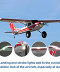 Beast RC Arrows Prop Plane For Adults With 1300mm Wingspan, 6 Channel Remote Control Airplane Featuring Vector Flight Stabilization System PNP No Battery No Charger No Radio with landing and strobe lights on display in flight.