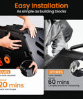 Easy assembly of Two Chamber 45 Gallon Compost Tumbler With 360 Degree Rotation Large Outdoor Bin for quick installation.