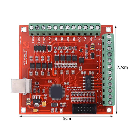 USB CNC Controller For 4 Axis Motion Control Card With Plug And Play USB Interface Board For Stepper Motor Drivers, 0 To 10V Analog Output Configurable To 0 To 5V, Isolated Interface To Cut Noise And Interference