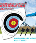 Archery Target Paper Set For Backyard Practice And Hunting With No Fuss Fixing 23.6 Inch Standard Bow Target Face and pins.