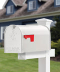 Heavy Duty Brush On Protective Enamel Paint In Gloss White on mailbox for rust protection outdoors.
