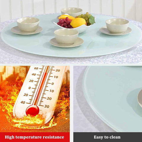 Rotating Tabletop Serving Tray With Lazy Susan Turntable For Dining Tables, 26.7 Inch, high temperature resistance, easy to clean