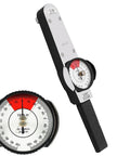 Dial Indicator Torque Wrench Half Inch Drive 0 to 100 Nm Pro Grade Precision Torque Meter With Case High Accuracy Fastener Tool For Pros And DIY Clear Dual Readout Dial For Easy Readings And Reliable Tightening. 1/2-inch drive dial gauge with 0-100 Nm scale