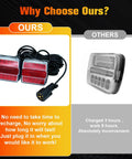 Dreamdragon magnetic trailer towing light kit with two red 12V LED taillights, 24ft cable and 7-pin connector