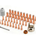 Pro Grade Plasma Torch Replacement Kit With PT100 IPT100 IPTM100 Tips Including Electrode Nozzle Cooling Tube Shield Swirl Ring