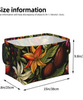 Massively Sized Closet Flex And Insanely Handy Foldable Storage Basket For Holding Clothes Towels Linens Toys Plus Pet Gear Quick Space Saving Home Setup with floral design, measuring 15x9.8x9.8 inches.