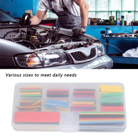 Cool 164Pc Heat Shrink Tubing Kit Is A Total Game Changer For Pro Grade Electrical Wire Group Marking Durable Polyolefin Insulation Sleeving Perfect For Solder Joint Protection And DIY Projects That Need To Get Done Right. 164pc polyolefin heat shrink tubing kit in storage box for wire repair