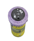 Top Shelf Pop Up Irrigation Nozzles With Three Quarter Female Inlet Five Inch Retractable Body. View of purple collar and spray adjustment.