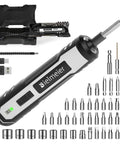 Rechargeable Cordless Electric Screwdriver Kit With 44 Accessories And Flex Shaft LED Light 5 Nm Torque Six Settings