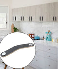 Six Piece Leather Furniture Handles Set For Drawers And Cabinets 5.6 Inch Leather Drawer Pulls in modern kitchen