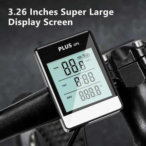 Wireless GPS Bike Computer With 3.26 Inch LCD Display IPX6 Waterproof For Road Mountain And Gravel Riding, Dual Satellite GPS And BDS Lock For Precise Real Time Speed, Distance, And Route Data And Professional Data Analysis
