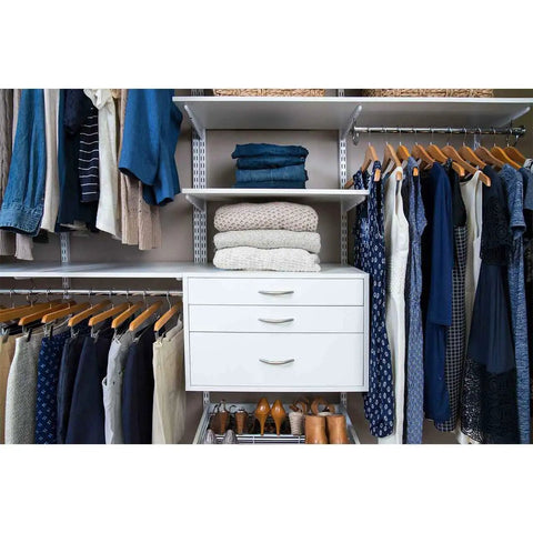 Big Time Adjustable Closet Organizer Kit Featuring Slick Sliding Rod Rail And Rich Chocolate Pear Finish For No Sweat Roomy Wardrobe Storage And Quick Home Style Refresh