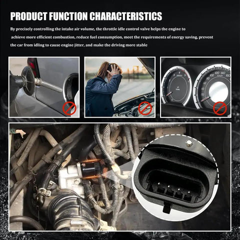Illustration of Idle Speed Control Valve IAC Sensor in engine with focus on fuel injection compatibility and plug and play features