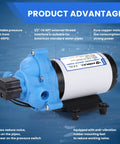 Product advantages of 110V Water Transfer Pump With Self Priming Diaphragm Delivers 4.0 GPM At 45 PSI and features highlighted