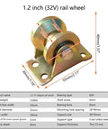 Beefed Up V Wheel Sliding Gate Track Roller With Bracket For Heavy Duty Barn Doors And Gates, dimensions and specs