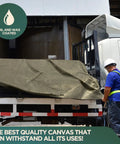 Waterproof Heavy Duty Silicone Coated Polyester Tarp Built Tough As Nails With Rustproof Grommets; tarp on truck