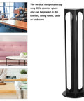 32 Pod Coffee Capsule Holder, 360 Degree Rotating Iron Stand; vertical design next to kitchen, living room, bedroom spaces