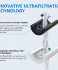 Diagram of innovative ultrafiltration technology for Two Point Nine Gallon Countertop Water Filtration System Black Purification Unit
