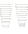 30 Piece Long Pattern SAE And Metric Wrench Set With Racks, 12 Point Wrenches For Tight Spaces, Alloy Steel Construction