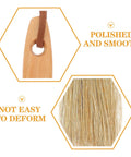 Close-up of Oval Wood Handle Paint Brush Set With Synthetic Bristles showing polished wood handle and dense bristles