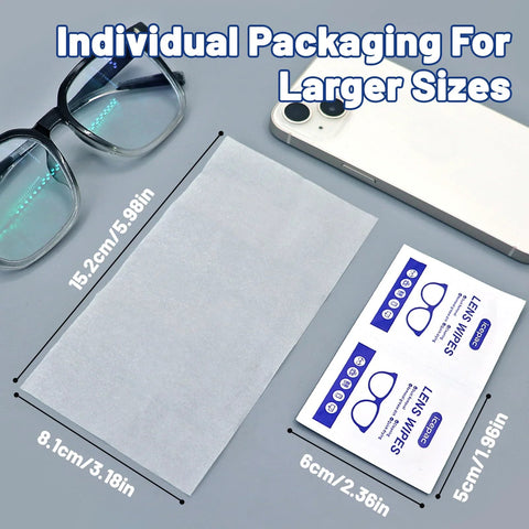 Lens wipes for eyeglasses, pre-moistened and individually wrapped, 500-count by Amazon