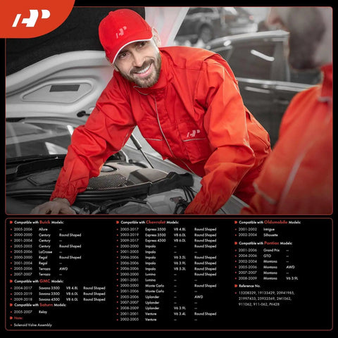 Mechanic checking vehicle engine for Vapor Canister Vent Solenoid Valve compatibility with GM vehicles, under hood view