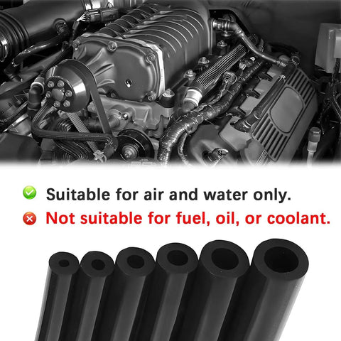 Top Tier Silicone Vacuum Hose Kit With Heavy Duty 130 PSI Lines And Massive Connector Set For Durable Auto Piping Repairs On Multiple Vehicle Mods That Actually Last, black hoses