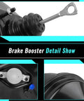 Heavy Duty Vacuum Power Brake Booster Built Hella Tough For Chevy Blazer S10 Pickup GMC Jimmy Sonoma Straight Street Replacement 1998 To 2005 Models close-up of steel diaphragm and mounting hardware.