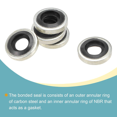 No Nonsense Heavy Duty Bonded Sealing Washers M6 With Heat Pressed Nitrile Rubber Gasket For Auto And Plumbing Upgrades Pack Of Ten Built Slick To Stop Every Drip Dead