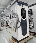Heavy Duty Level Three DC Fast EV Charger Built Tough For Worksites And Farms Rock Solid Commercial Power Supply with charging cable.