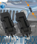 Jeep Wrangler Hood Latch With Catch Bracket And Rubber Strap 55395653AG Replacement Clip for JK JKU 2007-2017