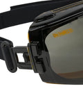 Concealer Smoke Anti Fog Dual Mold Safety Goggles with ToughCoat Scratch Resistant Lens, close-up of adjustable strap and seal