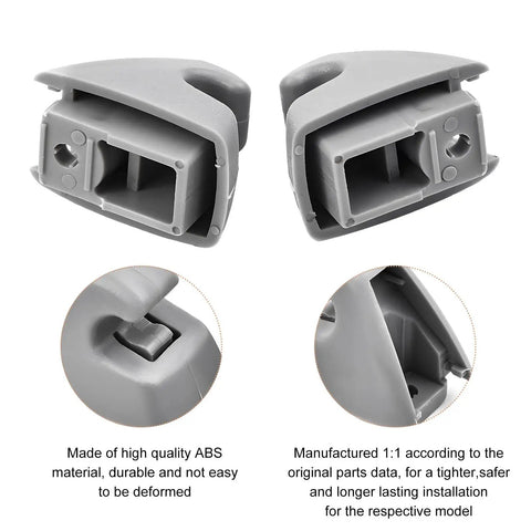 Sun Visor Clip 2 Pack Retainer Bracket Replacement For Chevy Cruze 2011 2016 And Buick Verano 2012 2017 Gray ABS close-up