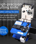 Precision Optical Fiber Cleaver FC-6S With Built-In Shred Collector For 250um To 900um Coating durable 24-sided cutting blade and sliding rail
