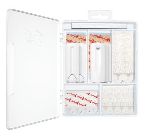 Damage Free Picture Hanging Kit With Strips And Hangers For Easy Photo And Poster Display Up To 15 Frames open case view