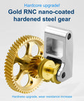 Gold DLC Slant Gear Kit Brass Extruder Gear for Bambu Lab P1P P1S X1C X1E with RNC Nano Coating and Aluminum Housing