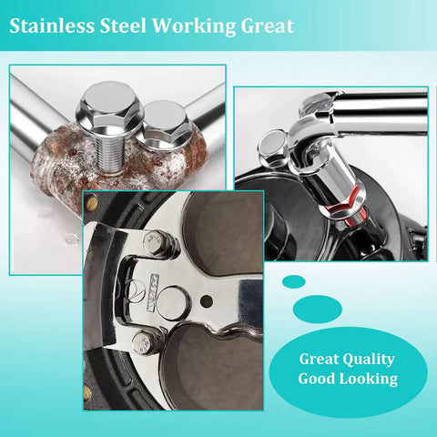 6Pcs M10x1.5 40mm Stainless Steel Flange Exhaust Bolts Nuts Kit For Securing Exhaust Manifold And Components Heavy Duty Hex Head Fasteners Automotive Hardware For Cars And Trucks, shown in use on automotive parts with close-up views of fasteners installed.
