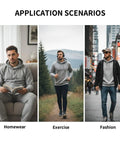 Three men in different scenarios wearing Sexy And I Tow It Vintage Funny Camping RV Camper Truck Hoodie For Women Cozy Fleece Sweatshirt