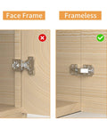 Soft Close Cabinet Hinges 10 Pack 90 Degree Surface Mount No Pre Drill Quiet Frameless Concealed Kitchen Cupboard Hinges comparison