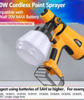 Top Shelf Cordless Spray Paint Gun With Four Swappable Tips For Rapid Fence And Chair Refreshes Breezy Hvlp Sprayer with 200W motor and cup.