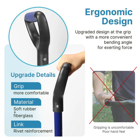 Wide 10-Tine Pitch Fork For Gardening And Farm Cleanup Heavy Duty Manure And Mulch Fork With ergonomic fiberglass handle