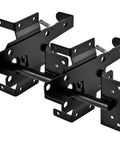 Self Locking Gate Latch Heavy Duty Post Mount Automatic Gravity Lever Fence Lock for Wood or PVC Gates Includes Fasteners, Durable Black Steel Security for Pool and Yard Garden, 2 Pack black steel gate latches