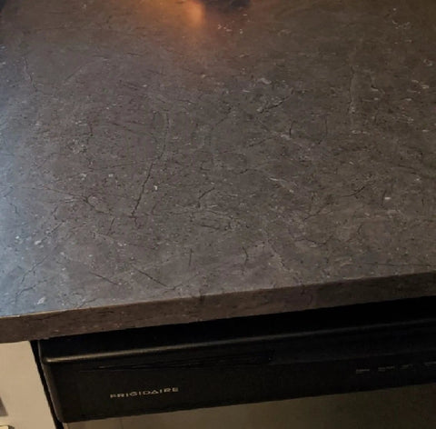 Gray Black Marble Soapstone Vinyl Countertop Wrap Peel And Stick Waterproof Backsplash Cover 36 By 120 Inches shown on kitchen surface