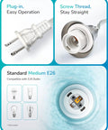 Edishine Handcrafted Art Glass Pendant Light plug, socket, and bulb compatibility details